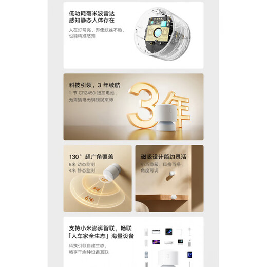 Xiaomi Mijia sensor smart human body sensor static remote mobile switch access Mijia smart Xiaomi door and window sensor 2