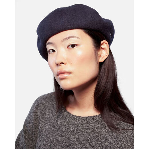 KANGOL beret painter hat pumpkin hat men's hat women's Anglobasque retro elegant literary and versatile style spring and autumn Dark Blue dark blue S 54-55cm