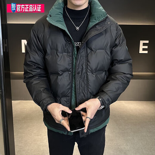 利郎（LILANZ）冬季加厚羽绒服男士短款2025新款休闲立领白鸭绒保暖户外 593白色 XL 115-130斤