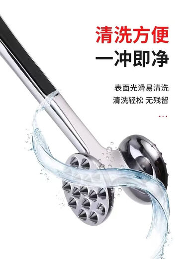 Martillo para carne de acero inoxidable Miaopule 304, martillo de doble cara para uso doméstico, martillo para carne especial para chuletas de cerdo, filetes y chuletas de pollo, material estándar alemán, martillo para carne sólido de doble cara con agujeros y gran tamaño