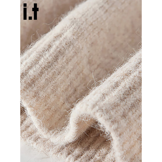 CHOCOOLATEit half-zip hooded sweater women's winter new Korean style pullover loose top, apricot color, one size