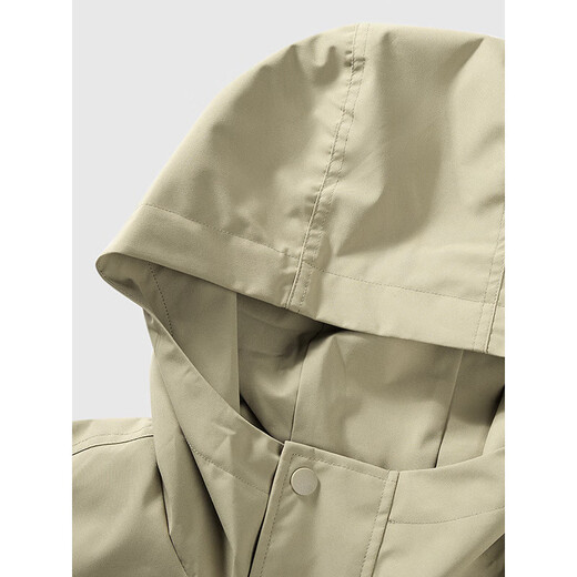 GXG Jingdong Outlet Men's Multicolor Commuting Fashion Mid-Length Hooded Jacket Windbreaker Jacket Khaki 2XL