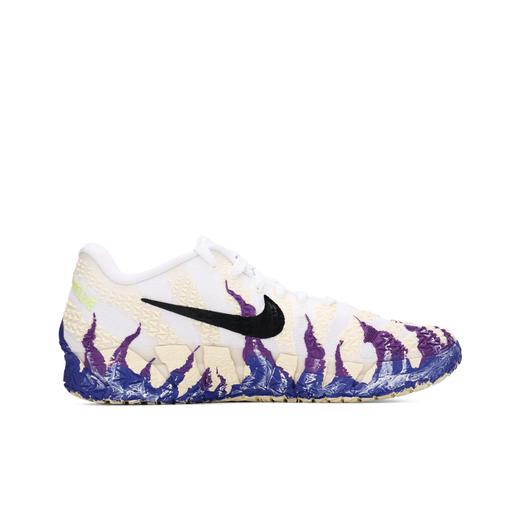 NIKEJa 3 Morant III Graffiti Actual Combat Shock Absorption and Wear Resistance Wrapping Sneaker Customization White Blue Purple HF2794-101 (Hell's Flame) 40