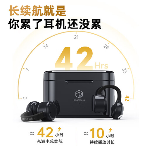 Weak water sand OpenFeel 2025 new Bluetooth headset ear clip type air bone conduction concept not in the ear true wireless HIFi call noise reduction ear hanging sports running open type