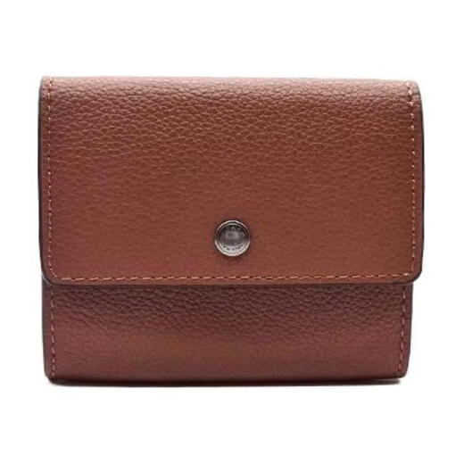 COACH9 Classic Brand Snap Cowhide Wallet Regular Men's Brown Default Basic Pack (Bag + Dust Bag)