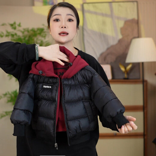 HAL.DUCK Down Jacket Boys Winter Cotton Jacket 2025 Winter New Style Baby Girl Reversible Double Wear Plus Padded Thickening Cotton Jacket Wine Red Reversible Cotton Jacket 100 cm (2-3 years old height 85cm-95cm)