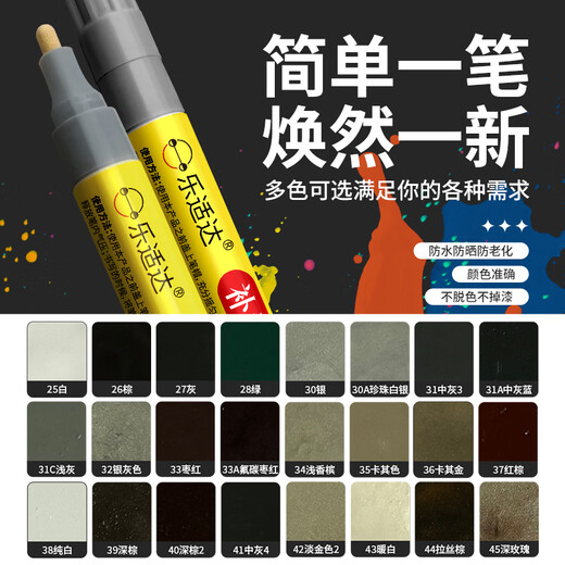 Lexida metal touch-up pen paint pen aluminum alloy doors and windows anti-theft door aluminum stainless steel glasses frame bag scratch repair matte black (semi-matte) plus bonus touch-up tool kit