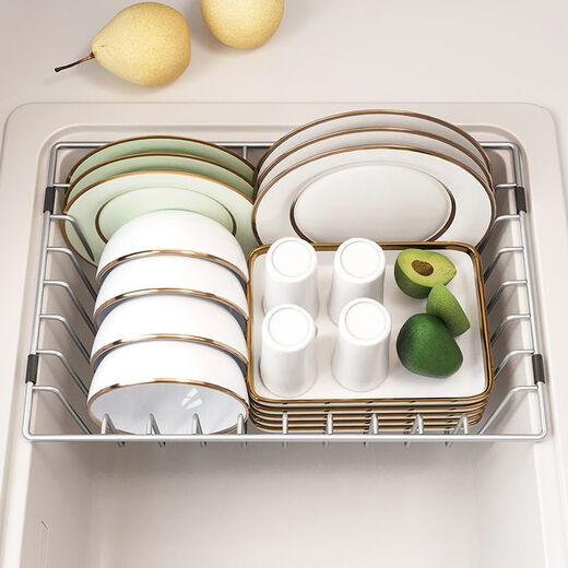 Fantasy Drain Basket Household Sink Basin Filter Basket Kitchen Sink Sink Dishes Cup Chopsticks Drain Rack Filter Basket Nano Antifouling Black Model Outer Diameter Length 35cm Width 25cm