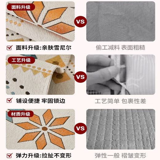 Zichen sofa cushion is suitable for all seasons, 2025 new chenille sofa cushion, anti-slip, high-end leather sofa special cushion, Sicily-white (skin-friendly chenille, wear-resistant and non-grabbing) 70*150cm (two people)