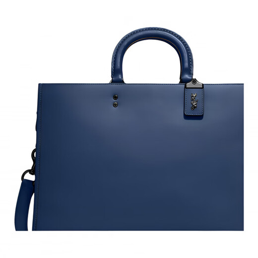 COACH Rogue 41 Large Capacity Cowhide Briefcase Large Size Couple Style for Men and Women Royal Blue Default Basic Package (Bag + Dust Bag)