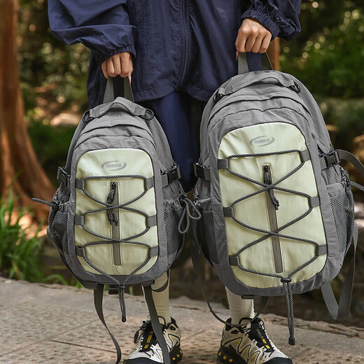 Yookdd outdoor hiking bag, hiking sports, versatile large-capacity backpack, commuter backpack for boys, computer bag for female college students, gray green large size