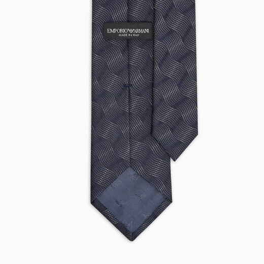 EMPORIO ARMANI/Armani official flagship New Year gift new men's mulberry silk hand jacquard formal tie spring FB172-navy blue one size