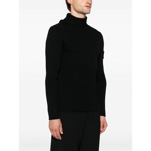 PRADA Men's Sweater Warm, Breathable and Thickened Autumn and Winter Daily Knitted Simple Black One Size | 52