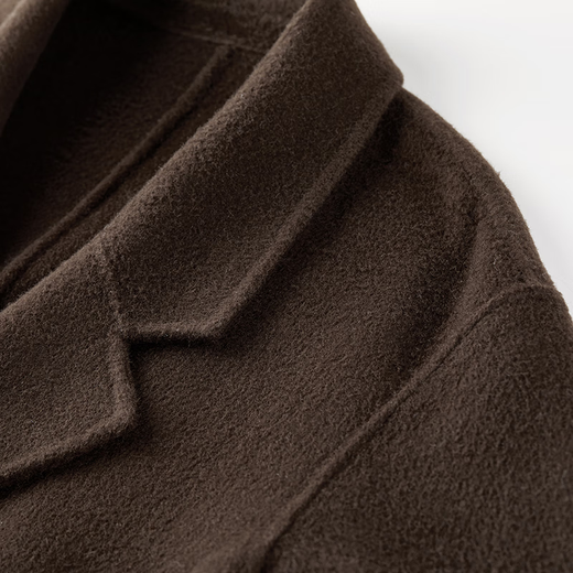 Shandubila 100% wool warm woolen coat for women winter women's high-end suit collar long commuter double-sided woolen coat