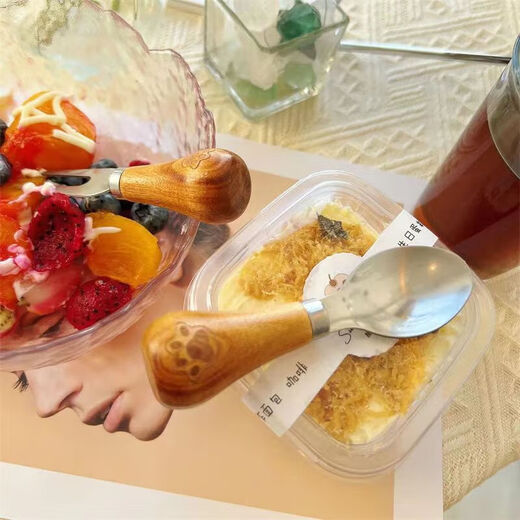 Jidaocook Bear Mud Press 430 Stainless Steel Food Grade Mud Pressing Artifact Pressing Potato Mashed Baking Baby Masher Home New Version of Standable Bear Mud Press-Acacia Wood Model