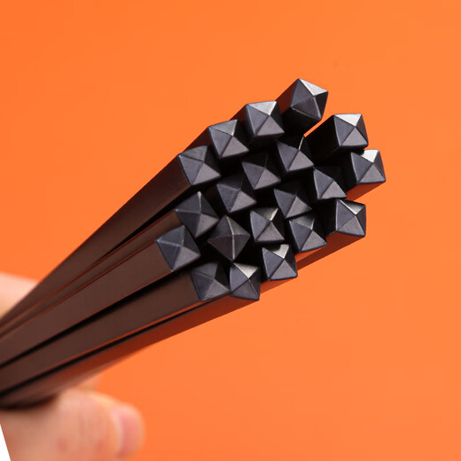 JOBO commercial alloy chopsticks 10 pairs black 27cm high temperature resistant non-slip chopsticks commercial hotel canteen catering