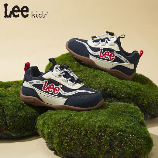 LEE KIDS children's shoes spring new children's non-slip running shoes girls versatile casual sports shoes boys big children dark blue 34