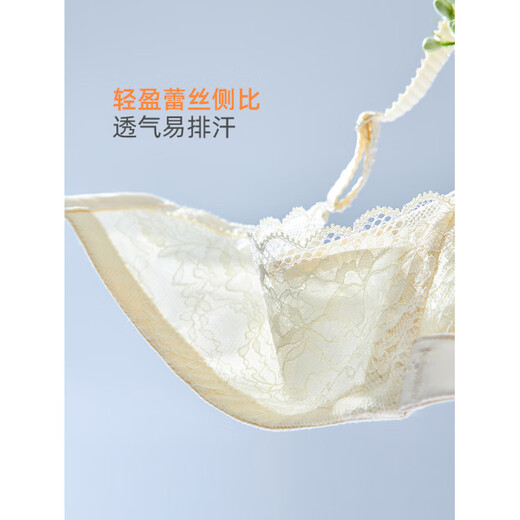 Eve Show French Lace Tube Top Thin Underwear Gathered Anti-sagging Inner Anti-exposure Belt Breast Pad All-in-one No Wires Skin Color_No Wires M 80C_Thickness About 1.5C