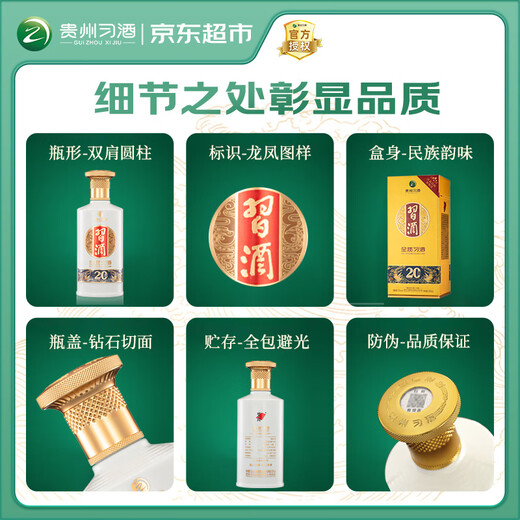 Xijiu Gold Maotai-flavor Baijiu 53% 500ml*6 bottles packed in full box shipped in original box