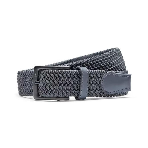 NIKE Men's Belt Waist Adjustable Woven Elastic Sports Golf Belt Casual Dark Gray 051 L