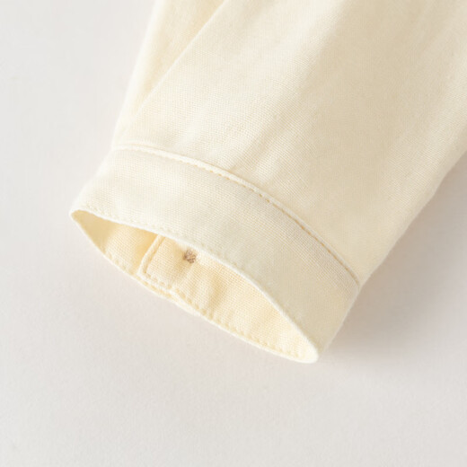 DAVE&BELLA children's shirts 2026 spring new pure cotton boys casual long-sleeved shirts baby long-sleeved tops children's clothes apricot ready in stock 120 cm (recommended height 110-120cm)