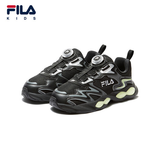 FILA Children's Shoes Running Shoes 2026 Spring New Men's and Women's Retro Running Shoes for Middle and Large Children Magic Stone Black/Castle Gray-BK 38 Inner Length 23.5cm