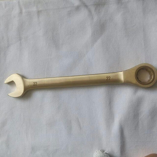 Huanhai explosion-proof plum blossom wrench open manual ratchet plum blossom wrench two-way quick set wrench labor-saving tool aluminum bronze 22-piece set