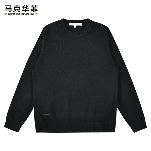 Mark Huafei thickened pure wool crew neck sweater men's 2025 autumn and winter new casual warm sweater