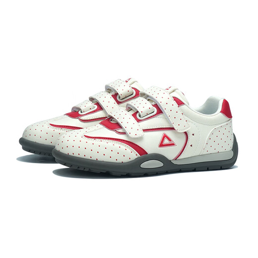 PEAK niche Velcro moral training shoes women's shoes children's sports and leisure white shoes men XEK611010E white/red 35