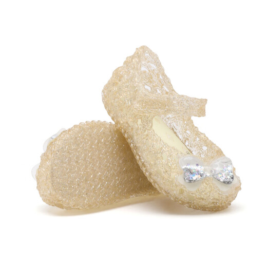 SATCHI jelly shoes sweet hollow waterproof low-top children's sandals for small and medium-sized children gold 23