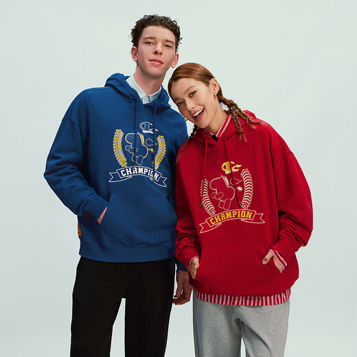 Champion Year of the Horse Series Champion Couple Hooded Sweatshirt Men's 2026 Spring New Red New Year Women's Red M