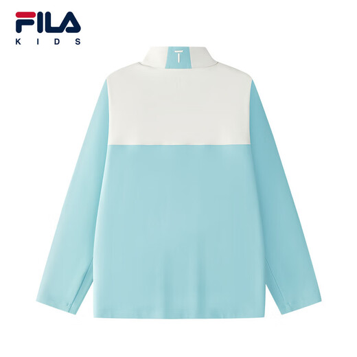 FILA children's clothing long-sleeved 2025 winter new style fleece sweater for men, middle and large children Yuhe Blue-BU 130