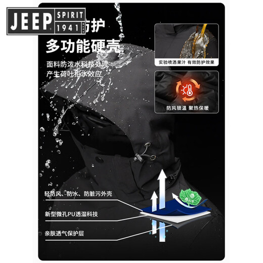 JEEP SPIRIT Jeep Down Jacket Men's 2025 Three-in-One Charge Jacket Removable Liner Youth Plush Thickened Jacket Women's - Hibiscus Purple-Mist Purple Three-in-One/Down Liner M