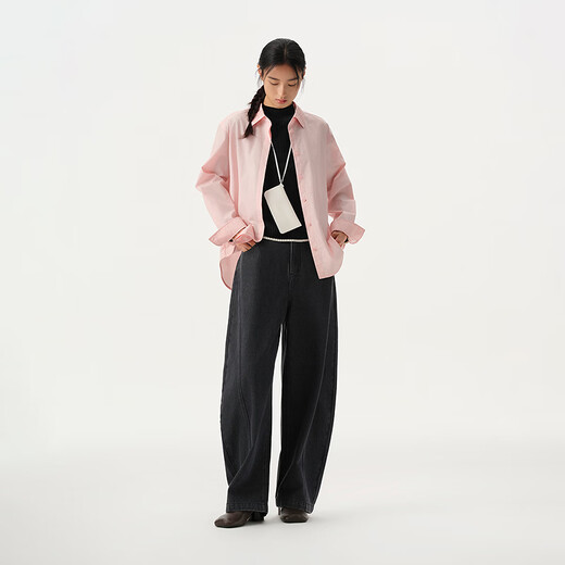 The same pink simple commuter shirt for women in the broadcast mall 26 spring new style shirt BDT1CD1342 R10 Xiyan S