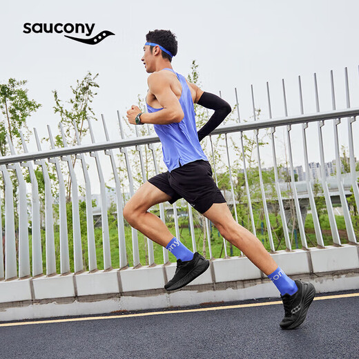 Saucony Peng Yuyan's same style Saucony TRIUMPH Victory 22SE men's running shoes, cushioning and comfortable sports, black 43