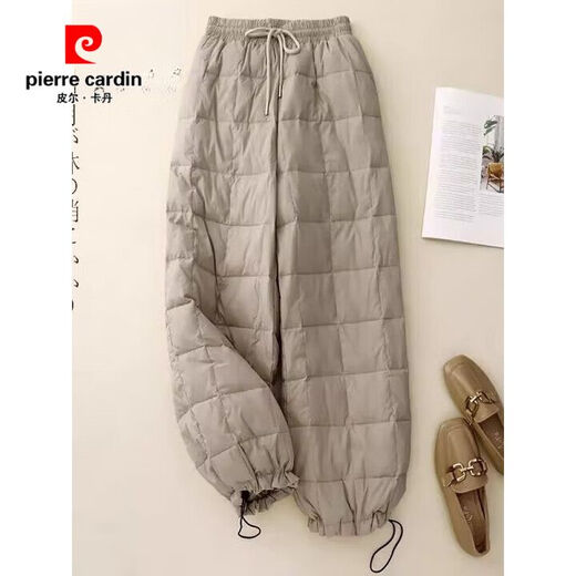 Pierre Cardin (pierre cardin) minus 40 degrees extreme cold down cotton pants for women's winter outer wear 2025 new Northeast Harbin cold and windproof pants black down cotton pants for women's outer wear M