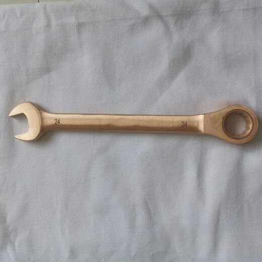 Huanhai explosion-proof plum blossom wrench open manual ratchet plum blossom wrench two-way quick set wrench labor-saving tool aluminum bronze 22-piece set