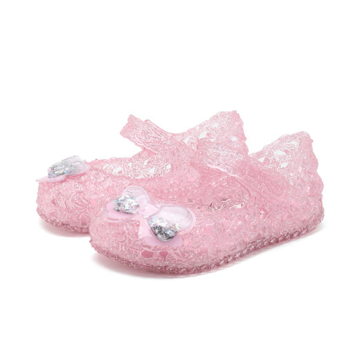 SATCHI jelly shoes sweet hollow waterproof low-top children's sandals for small and medium-sized children gold 23