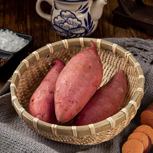 Freshly dug sandy sweet potato, fresh farm sweet potato, baked sweet potato, soft and waxy wholesale yellow heart, sandy sweet potato 4Jin Jin equal to 0.5kg, medium large fruit, box included