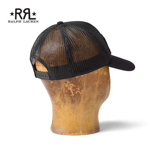 RRL Unisex 26 Spring Denim Visor Mesh Trucker Hat RL95628 001-Black ONE