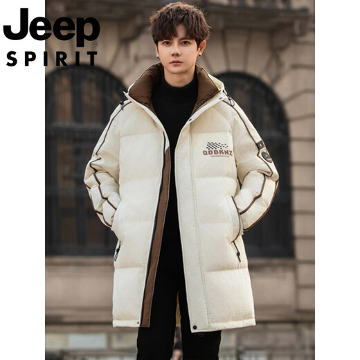 JEEP international brand youth mid-length cotton jacket men's winter 2025 new warm cotton jacket casual cotton jacket 898 black (cotton thickening) quality assurance M 80-100Jin Jin is equal to about 0.5 kg