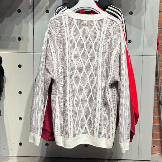 Adidas clover sweatshirt men's 2026 spring new sportswear warm sweater pullover KT0692 Year of the Horse Limited/Pink White 3XL