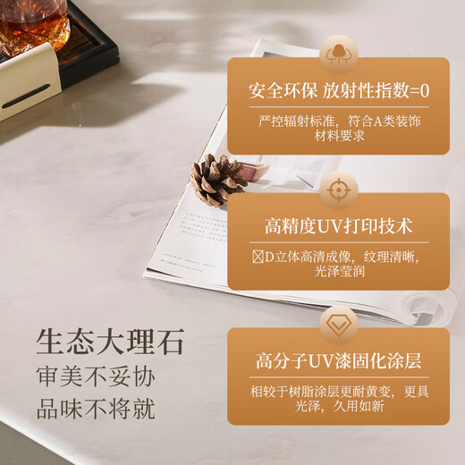 Gujia Home Modern Italian Microcrystalline Stone Coffee Table Living Room Household Coffee Table Light Luxury Coffee Table Large Capacity Drawer DS7178TD Coffee Table 1200*700*335