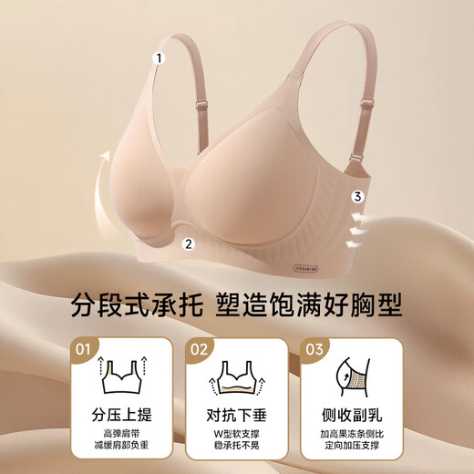 Urban Beauty 2-piece underwear for women with small breasts, comfortable and seamless soft support, breast reduction, anti-sagging, anti-expansion bra