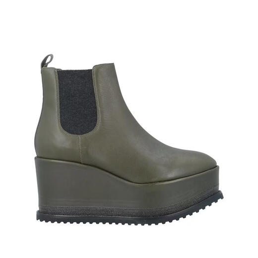 Brunello Cucinelli light luxury women's ankle boots Military green 20 | 37 EU