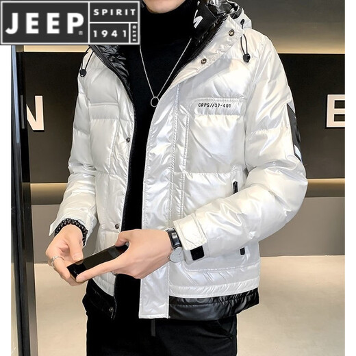 JEEP SPIRIT новый зимний парный пуховик, морозостойкий, моющийся, универсальный пуховик с капюшоном для мужчин и женщин, модный белый размер 4XL рекомендуется 155-170 Цзинь Цзинь равен 0,5 кг