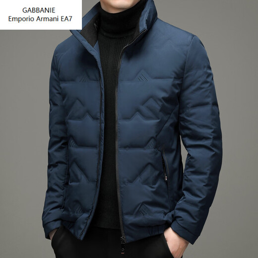 Emporio Armani EA7 Armani Модная повседневная куртка мужская 2026 Зимняя новинка корейского стиля Теплый воротник-стойка на молнии Утолщенный пуховик Черный M 170