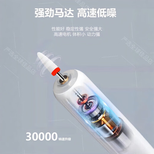 GERTHRON German Electric Nail Grinder for Adults and Elderly Onychomycosis Electric Nail Grinder Nail Scissors and Files for Pedicure German High-Quality Khaki Color (Easy to Cut Thick and Hard Onychomycosis) Genuine Guarantee Genuine 0 Cuts