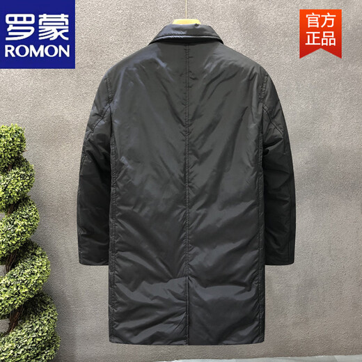 ROMON модный бренд высокого класса черный пуховик мужской средней длины простая куртка 2026 зима новая мужская утолщенная ветровка черного цвета M