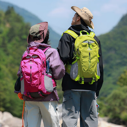 OEING Outdoor Lightweight Mountaineering Bag Men's Travel Hiking Mountain Climbing Equipment Backpack Women's Large Capacity Travel Backpack Mountaineering Bag Fruit Green